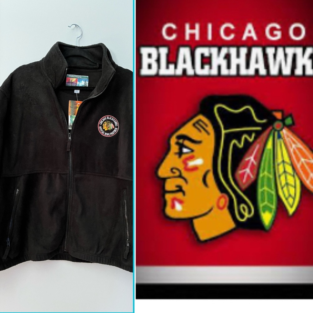 NWT Sierra Pacific Chicago Blackhawks fleece jacket size Large